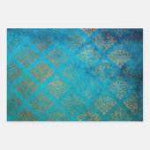 Grunge Copper Patina en Turquoise Inpakpapier Vel (Voorkant 2)