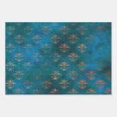Grunge Copper Patina en Turquoise Inpakpapier Vel (Voorkant)