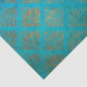 Grunge Copper Patina en Turquoise Verdigris Tissuepapier (Detail)