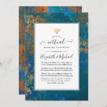 Grunge Copper Patina & Turquoise Virtual Wedding