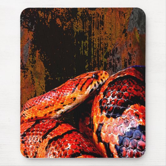 Grunge Corn Snake Coiled Muismat (Voorkant)