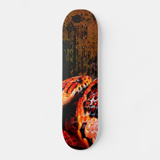 Grunge Corn Snake Coiled Persoonlijk Skateboard (Voorkant)