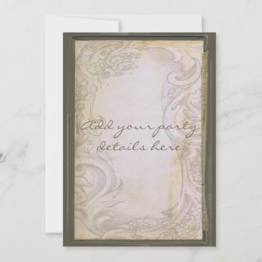 Grunge Corset uitnodiging van Pajama (Achterkant)