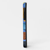 Grunge Cracked Retro Modern Squares Patroon Case-Mate iPhone Case (Achterkant/links)