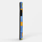 Grunge Cracked Retro Modern Squares Patroon Case-Mate iPhone Case (Achterkant/rechts)
