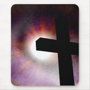Grunge Cross Sunburst Muismat