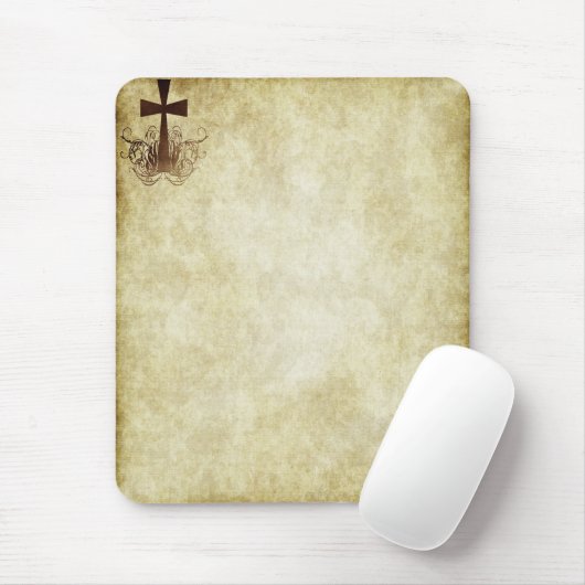 Grunge Crosses #4 - Verticaal hoeken Muismat (Met muis)