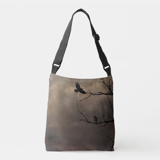 Grunge Crows Crossbody Tas (Voorkant)