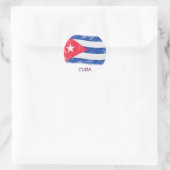 Grunge Cuba Flag Ronde Sticker (Tas)
