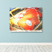 Grunge Custom Truck Canvas Afdruk (Insitu (Houten vloer))