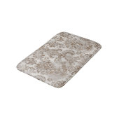 Grunge Damask Beige Roestbruin Oker Crème Badmat (Gekanteld)