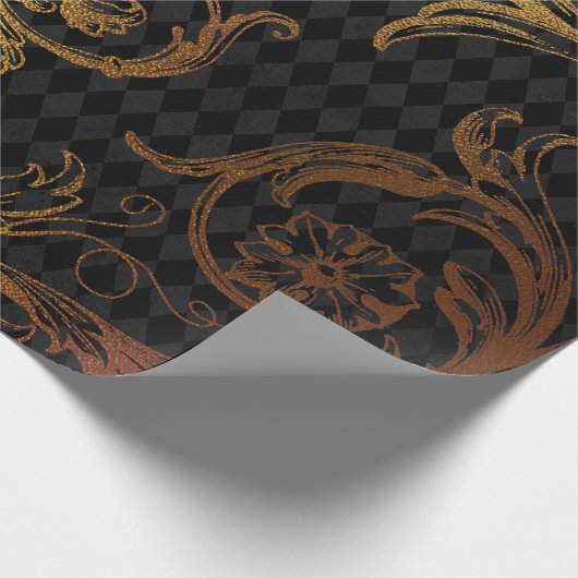  Grunge Damask Cadeaupapier (Hoek)