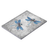  Grunge Damask Dragonflies Notitieboek (Linkerzijde)