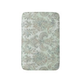 Grunge Damask Eendenei Blauw Salie Groen Badmat (Voorkant Verticaal)