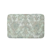 Grunge Damask Eendenei Blauw Salie Groen Badmat (Voorkant)
