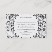 Grunge Damask Hair Stylist Appointkaarten Afsprakenkaartje (Achterkant)