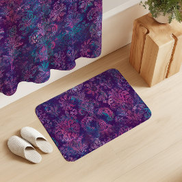 Grunge Damask Paars Violet Heet Roze Turkoois Badmat