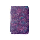 Grunge Damask Paars Violet Heet Roze Turkoois Badmat (Voorkant Verticaal)