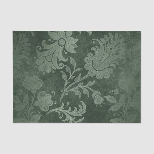 Grunge Damask Patroon Tissuepapier (Voorkant)