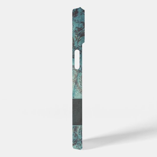 grunge damask Pattern met Monogram Case-Mate iPhone Case (Achterkant / Rechts)