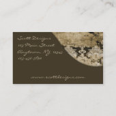 Grunge Damask Print Visitekaartje (Achterkant)