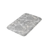 Grunge Damask Steen Wit Grijs Badmat (Gekanteld)
