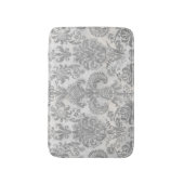 Grunge Damask Steen Wit Grijs Badmat (Voorkant Verticaal)