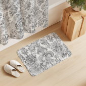 Grunge Damask Stone White Grey Badmat