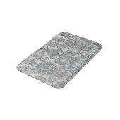 Grunge Damask Taupe Sky Blue Cream Grey Badmat (Gekanteld)