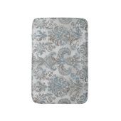 Grunge Damask Taupe Sky Blue Cream Grey Badmat (Voorkant Verticaal)