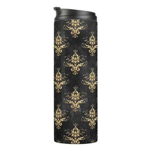  Grunge Damask Thermosbeker (Geroteerd rechts)