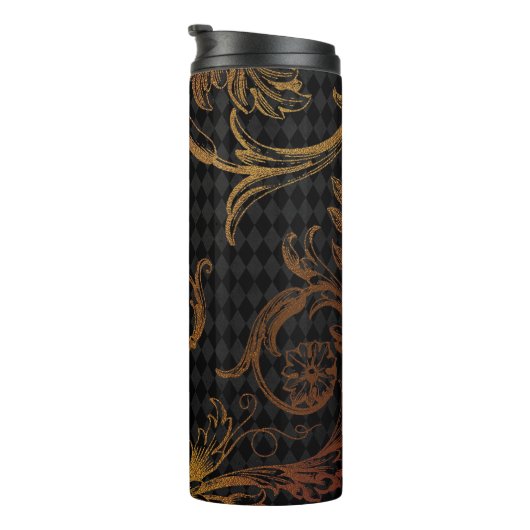  Grunge Damask Thermosbeker (Geroteerd rechts)