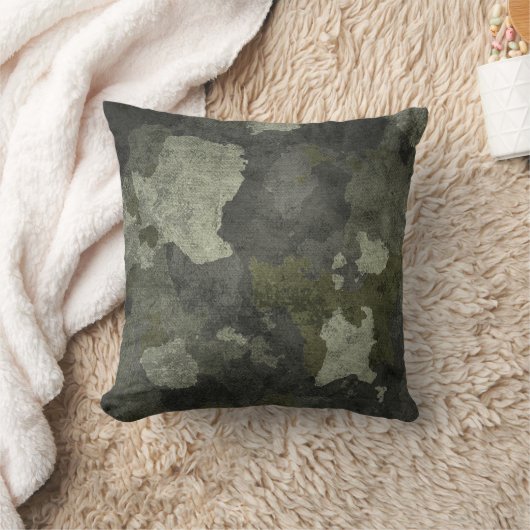 Grunge Dark Camouflage Sierkussen (Deken)