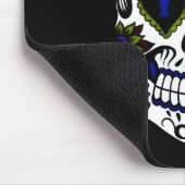 Grunge Day of the Dead Blue & Red Muismat (Hoek)