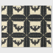 Grunge Denim Halloween Patchwork met vleermuizen Cadeaupapier (Vlak)
