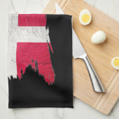 Grunge Denmark flag, Brush slag, Denmark flag Theedoek (Quarter Fold)