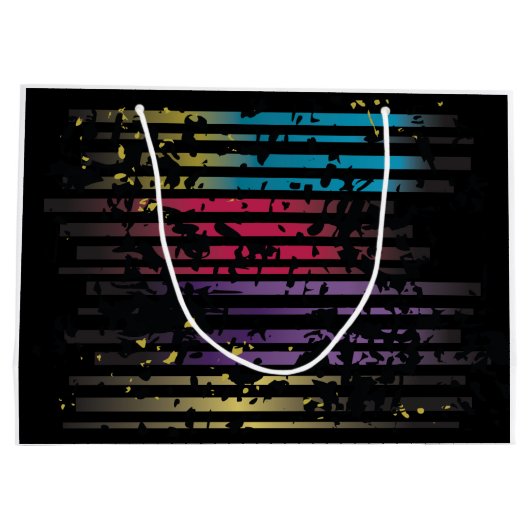 Grunge Design Gift Bag Large Cadeautasje (Achterkant)