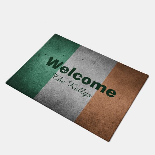 Grunge Design Irish Flag Deurmat (Schuin)