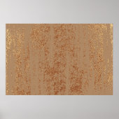 Grunge design. Koperglanzende achtergrond. metaal Poster (Voorkant)