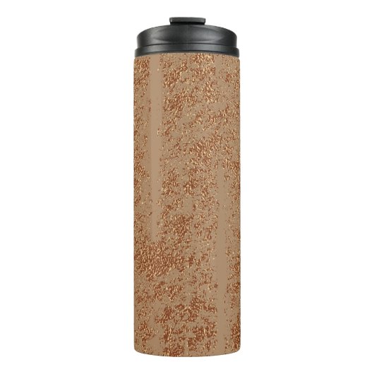 Grunge design. Koperglanzende achtergrond. metaal Thermosbeker (Voorkant)
