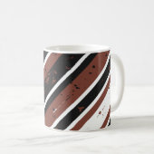 Grunge Diagonal Striped Abstract Design Koffiemok (Voorkant rechts)