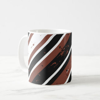 Grunge Diagonal Striped Abstract Design Koffiemok