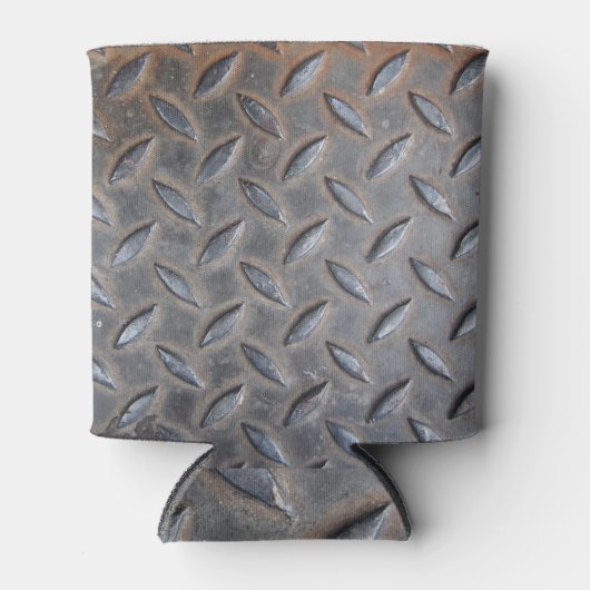 Grunge diamantmetaal, gelaste stalen textuur. blikjeskoeler (Voorkant)