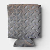 Grunge diamantmetaal, gelaste stalen textuur. blikjeskoeler (Achterkant)