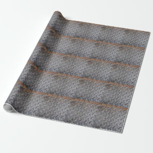 Grunge diamantmetaal, gelaste stalen textuur. cadeaupapier