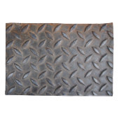 Grunge diamantmetaal, gelaste stalen textuur. kussensloop (Achterkant)