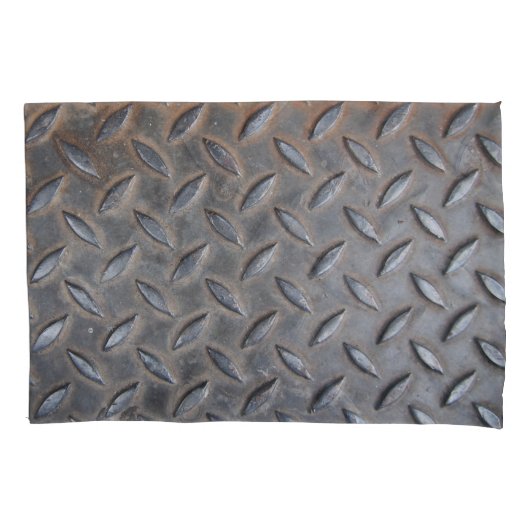 Grunge diamantmetaal, gelaste stalen textuur. kussensloop (Voorkant)