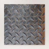 Grunge diamantmetaal, gelaste stalen textuur. legpuzzel (Horizontaal)