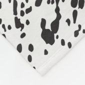 Grunge dierlijke zwarte en witte-inktspleetafdruk fleece deken (Hoek)