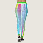 Grunge dikke verticale multikleurige strepen leggings (Achterkant)